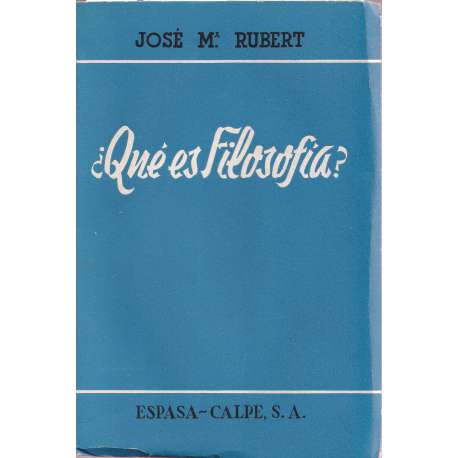¿Qué es filosofía?