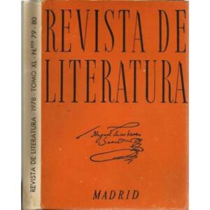 Revista de literatura. 1978. Tomo XL, números 79-80