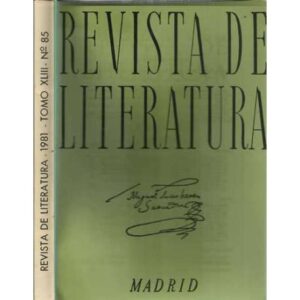 Revista de literatura. 1981. Tomo XLIII, número 85