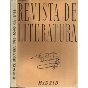 Revista de literatura. 1982. Tomo XLIV, número 88