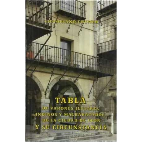 TABLA DE VARONES ILUSTRES INDINOS Y MALBARATADOS DE LA CIUDAD DE LEÓN Y SU CIRCUNSTANCIA