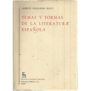 Temas y formas de la Literatura Española