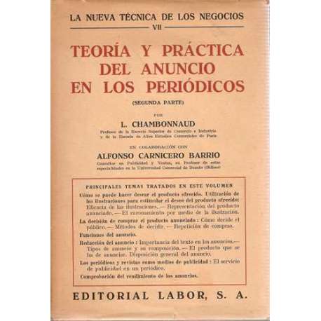 Teoría y práctica del anuncio en los periódicos (Segunda Parte)