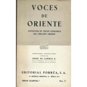 Voces de Oriente. Antología de textos literarios del Cercano Oriente