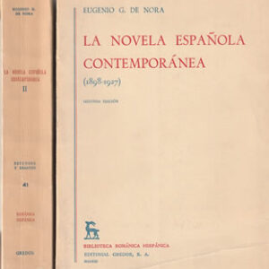 La novela española contemporánea. 2 Tomos