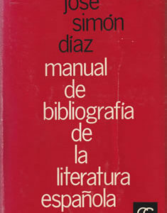 Manual de bibliografía de la literatura española
