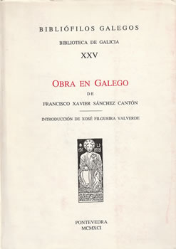 Obra en galego de Francisco Xavier Sánchez Cantón