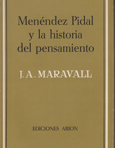 Menéndez Pidal y la historia del pensamiento