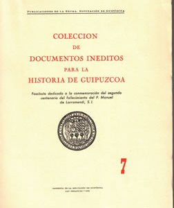 Colección de Documentos Inéditos para la Historia de Guipúzcoa, Nº7