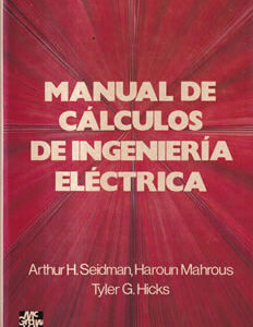 Manual de cálculos de ingeniería eléctrica